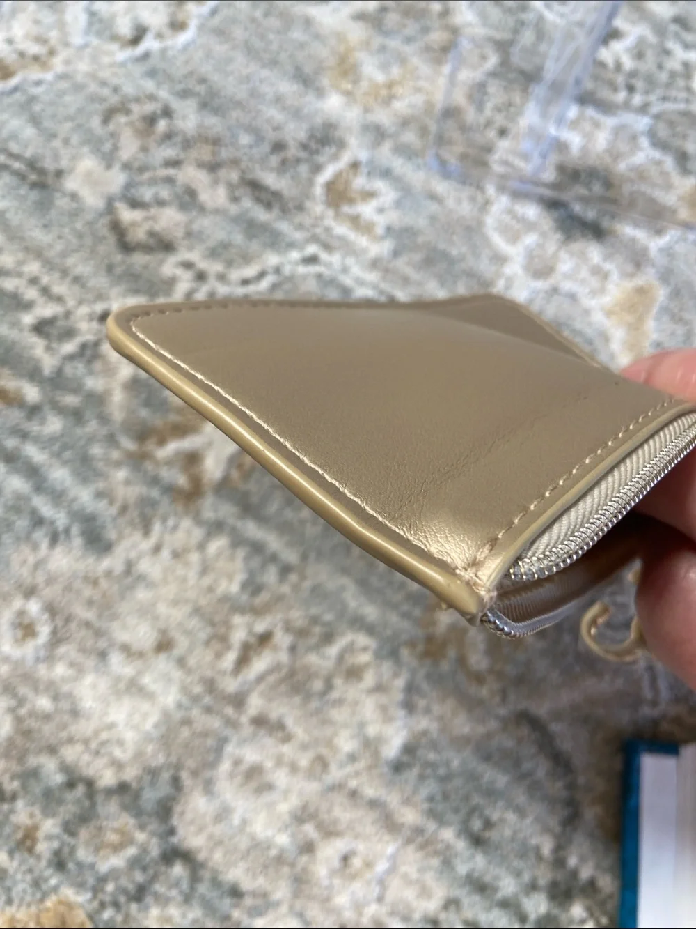 Jimmy Choo Parfums Metallic Champagne Card-Coin Pouch